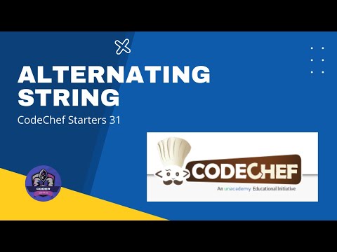 Alternating String Problem Code: ALTSTR | CodeChef Solution | Python3