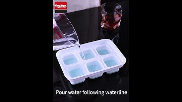 Large-Size Square-Shape Food-Grade Ice Cube Tray Frozen Molder with Lid