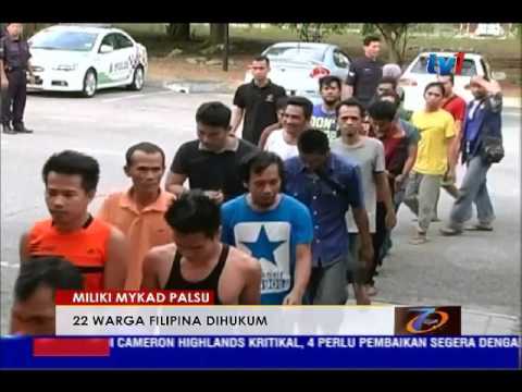 MY KAD PALSU 22 WARGA FILIPINA DIHUKUM 12 APR 2016