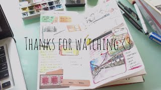 How I journal my Midori Traveler's Notebook | Process video