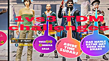 Rendom call me NooB... After challenge 1vs3 TDM match IN PUBG MOBILE//JK GAMING