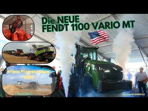 LohnerVLOG#612 New FENDT Vario 1100 MT track tractor unveiled in the USA I Farm Progress Show visit
