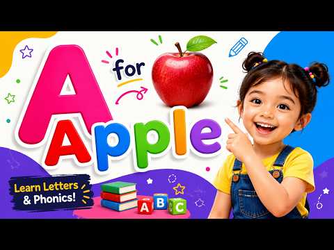 🌟 ABC Phonics Song 🎵 A for Apple 🍎 B for Ball ⚽ D for Dog 🐶 | Kids Learning 🎉