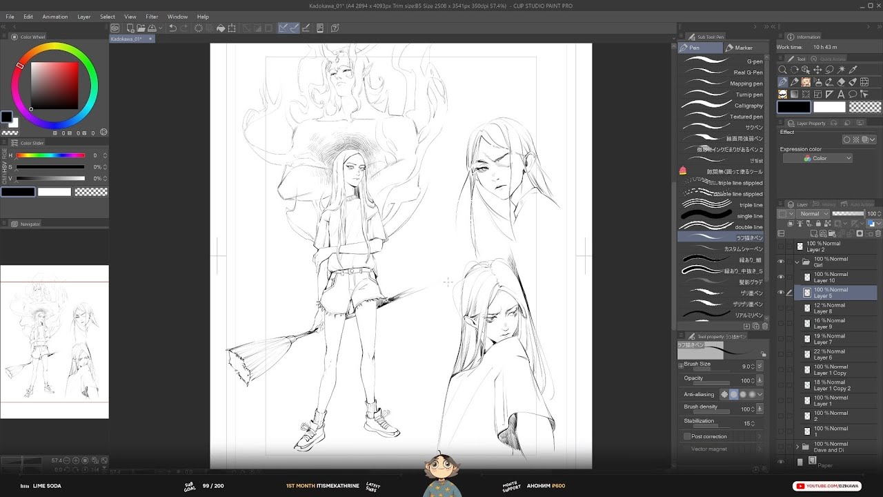 February 1, 2026 [Manga stream] Digital Painting, Clip Studio Paint