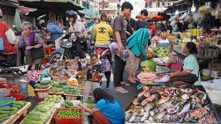 Toul Tumpoung Evening Street Market Tours  Plenty Fresh Vegetable, Pork, Fish, Beef & More Fruit
