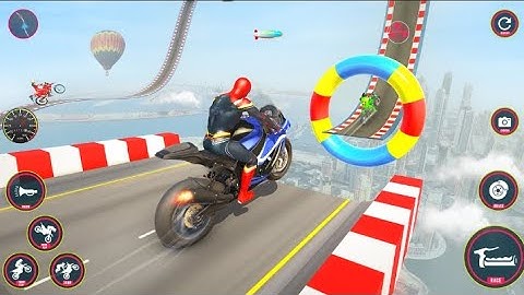 Crazy Bike Racing Stunt 3D Gameplay 💥👀 GT Merge Ramp bike Racing Stunt 3D Gameplay New Gameplay