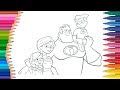 Dibujar y Colorea Los Increíbles | Dibujos Para Niños | Learn Colors