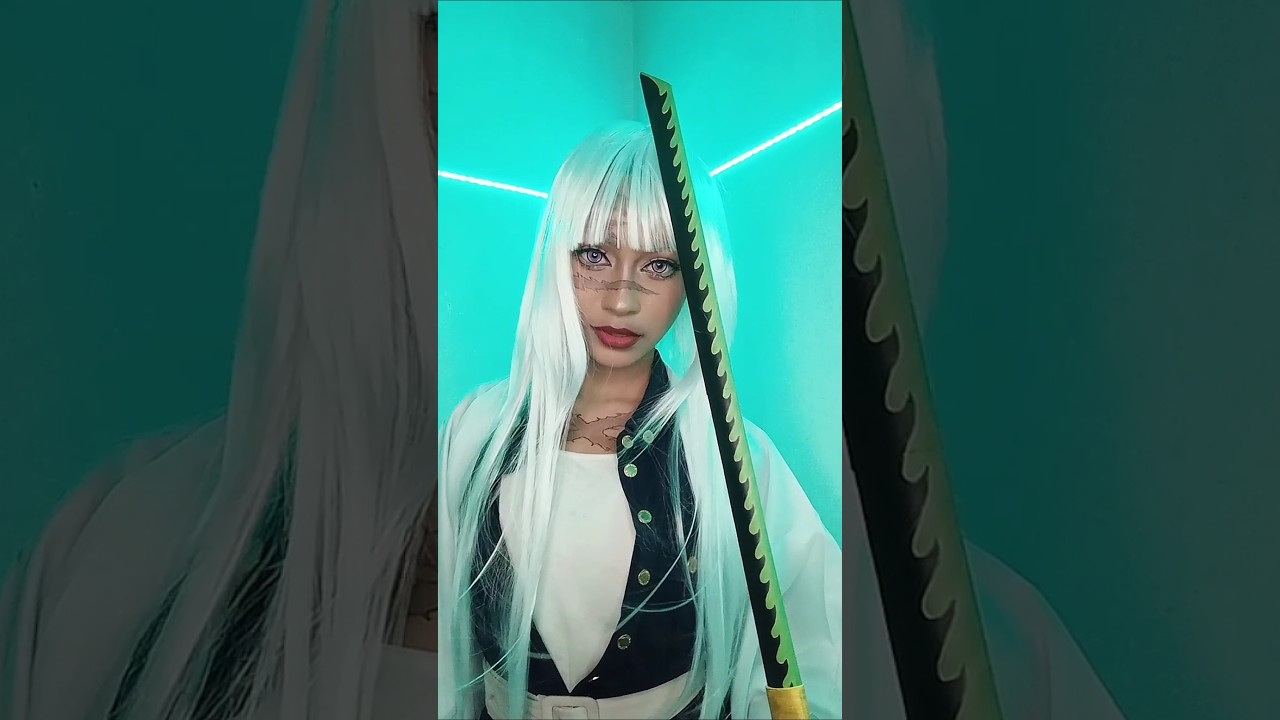 Sanemi Cosplay Makeup Tutorial 🍃 #animemakeup #kny