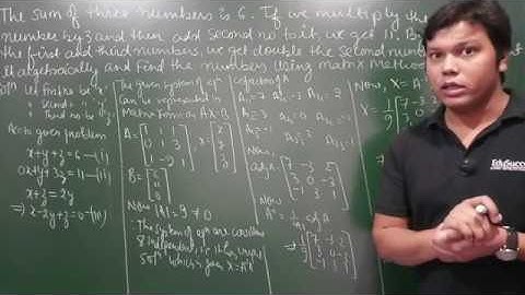 70. Determinants - Word Problems Based on System of Equations - Example #1