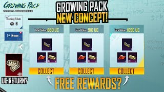 New Growing Pack Concept | Free Rewards? UC Return? | New Hola Buddy Spin | PUBGM