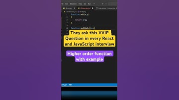 Higher Order Function - most asked #reactjs and #javascript interview question #coding #programming
