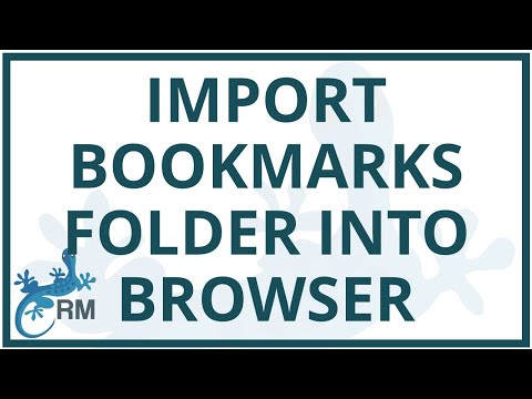 How to import a bookmarks folder into your browser