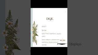 sql commands syntax #sql#sqlserver #sqlforbeginners #sqlqueries#shortvideo #programming