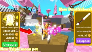 ⚔️Saber simulator|💕Heart Update Part 2💕New Dual heart blades & New Pink heart Pets!!