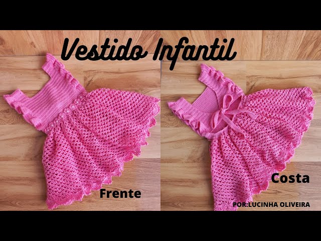 receita de vestido de croche infantil passo a passo