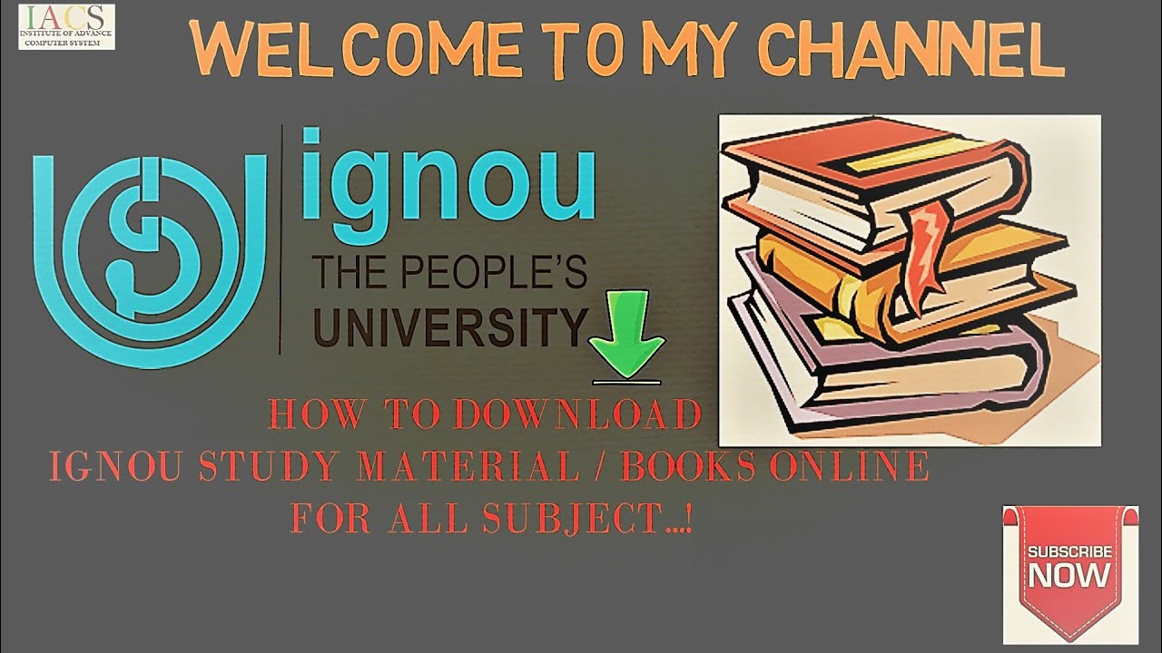 DOWNLOAD IGNOU STUDY MATERIAL - YouTube