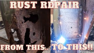 Rust repair how to and the BestArc 145 welder review all in one video. Get the 1210 ready for swap!