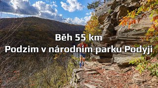 Běh 55 km: Podzimní krajina západní části národního parku Podyjí