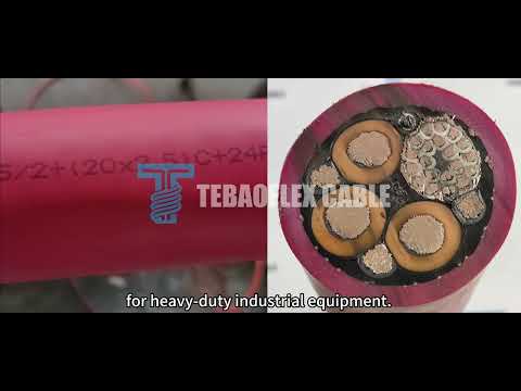 NTSCGEWOU+FO | 8.7/15 kV | 3×70+2×35/2+20×2.5 mm²+24FO | Hybrid Reeling Cable video thumbnail