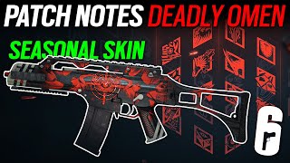 Patch Notes - Deadly Omen - Season Skin, Balance Changes - 6News - Rainbow Six Siege - Year 9