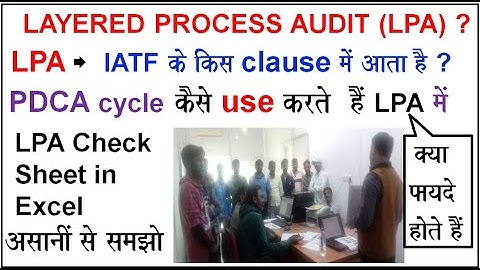 Layered Process Audit & Check Sheet, PDCA of LPA, benefits of LPA