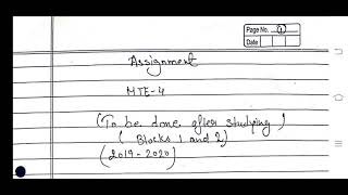 MTE 4 SCAN SOLVED ASSIGNMENT IGNOU