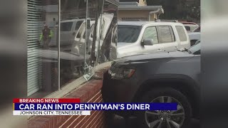 SUV runs into Pennyman's Diner in Johnson City, police and fire crews on scene