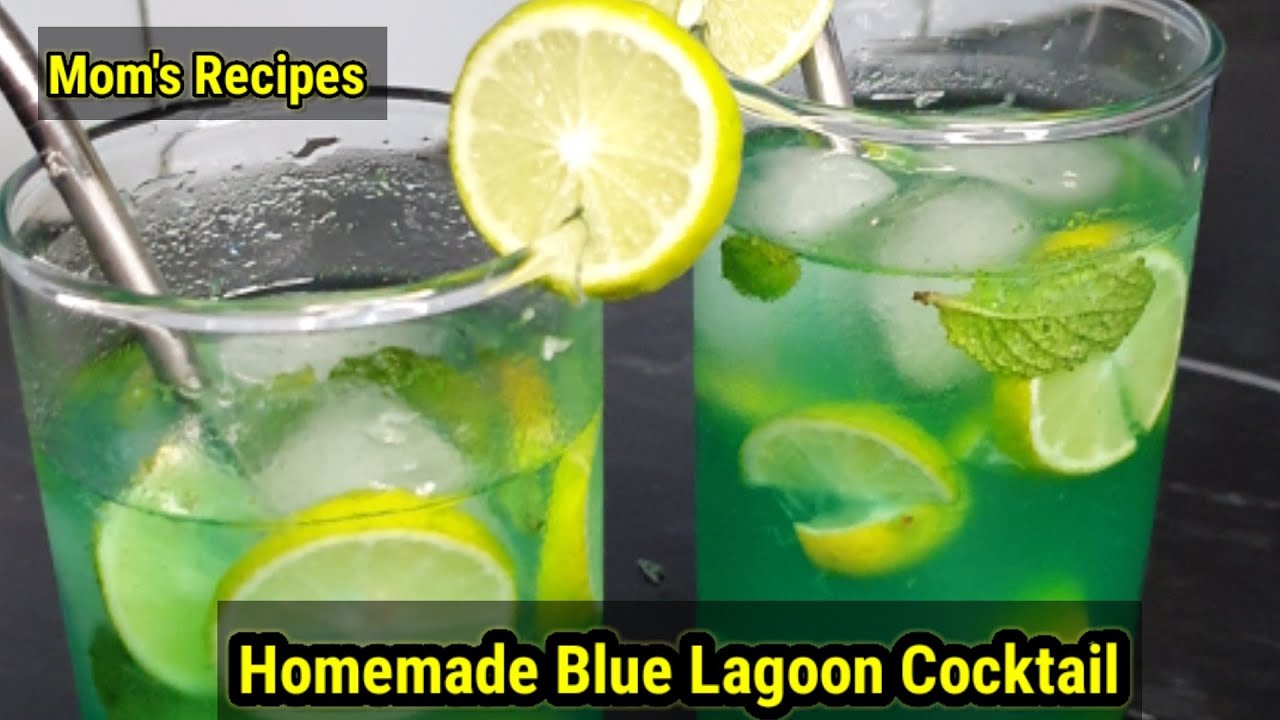 Homemade Blue Lagoon Cocktail| Curacao syrup by Mom’s Recipes # 