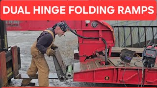 Building front ramps for a lowboy trailer