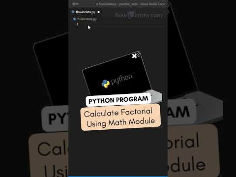 Python Program To Calculate Factorial Using Math Module #shorts