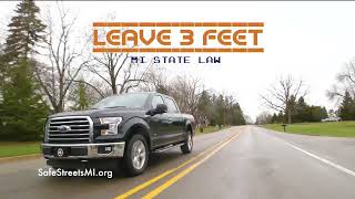 Leave 3 Feet: Michigan State Law TV Commercial | Safe Passing Distance for Cyclists! #tvcommercials