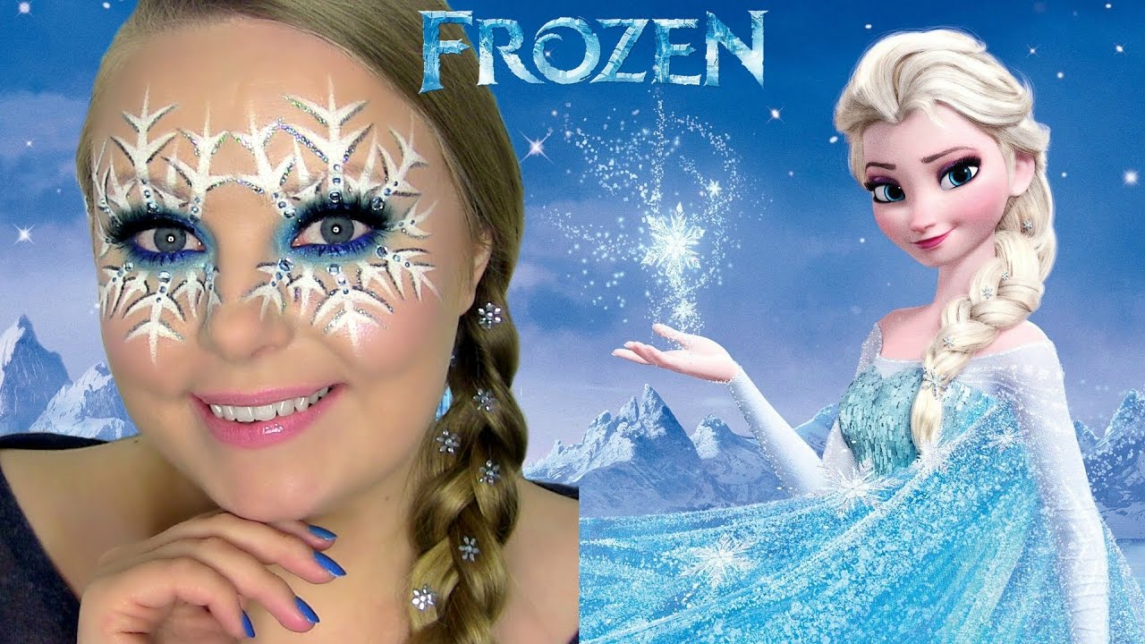 Disney Frozen ELSA SNOWFLAKE MASK Makeup Tutorial YouTube