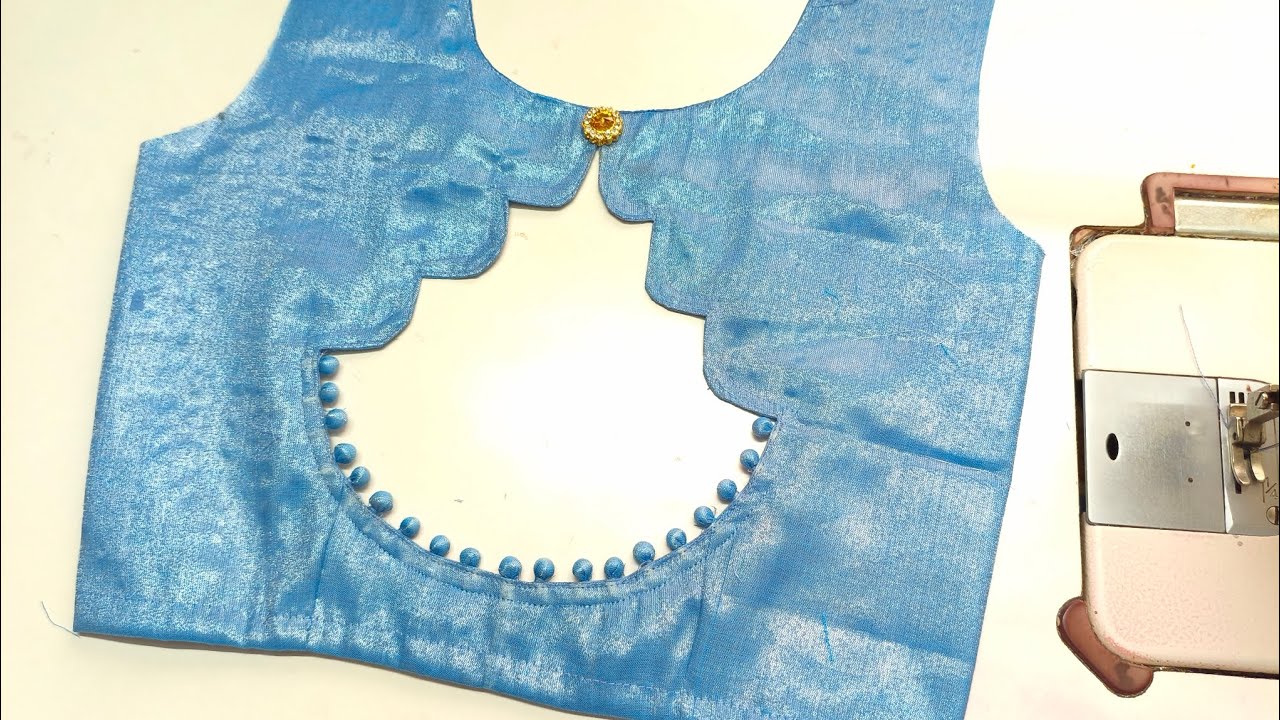 New blouse back neck design cutting and stitching 🥰