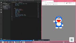 Waving Doraemon Animation  in 25 minutes| Pure CSS3 Drawing | CSS3 Animation