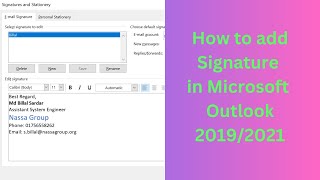 How to add Signature in Outlook Mail 2023