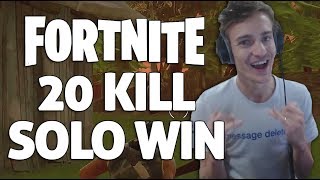 20 Kill Solo Win - Fortnite Gameplay - Ninja