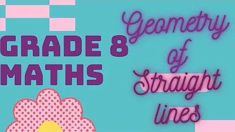 Grade 8 Maths Geometry of straight lines