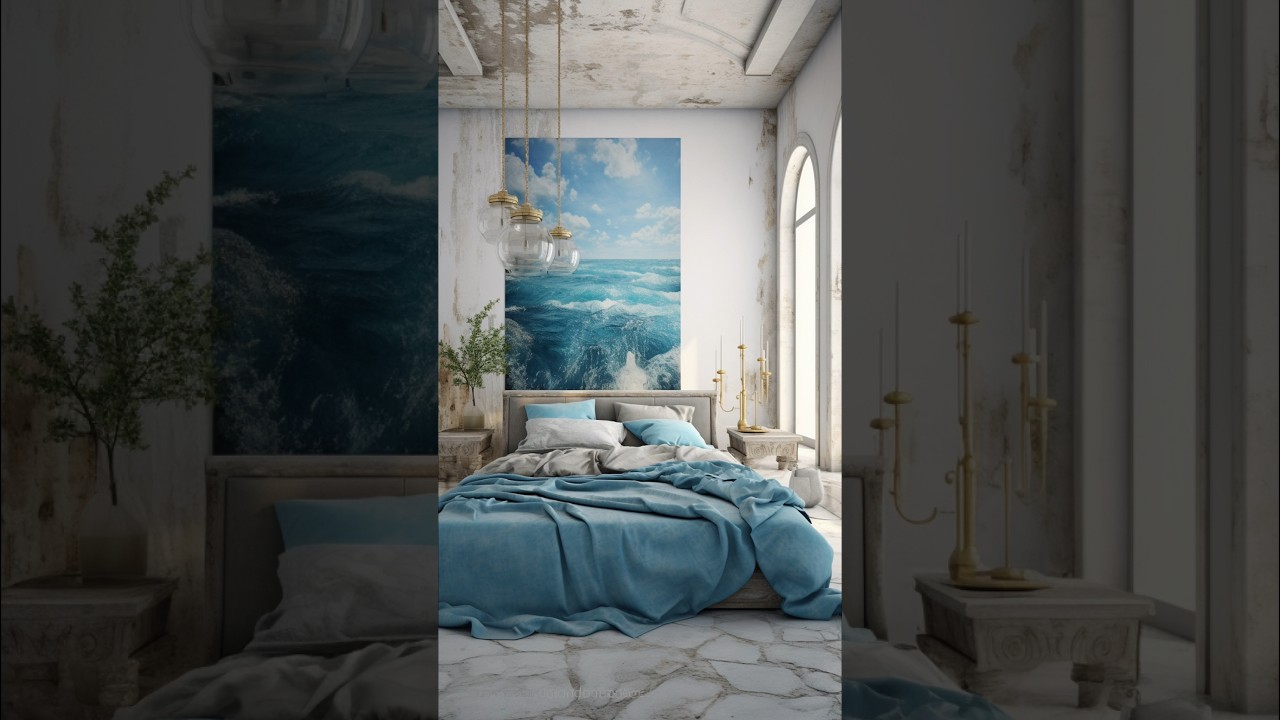 Modern Greek interior design style🤍✨ We are loving the blues!Want your space designed? Let us help!