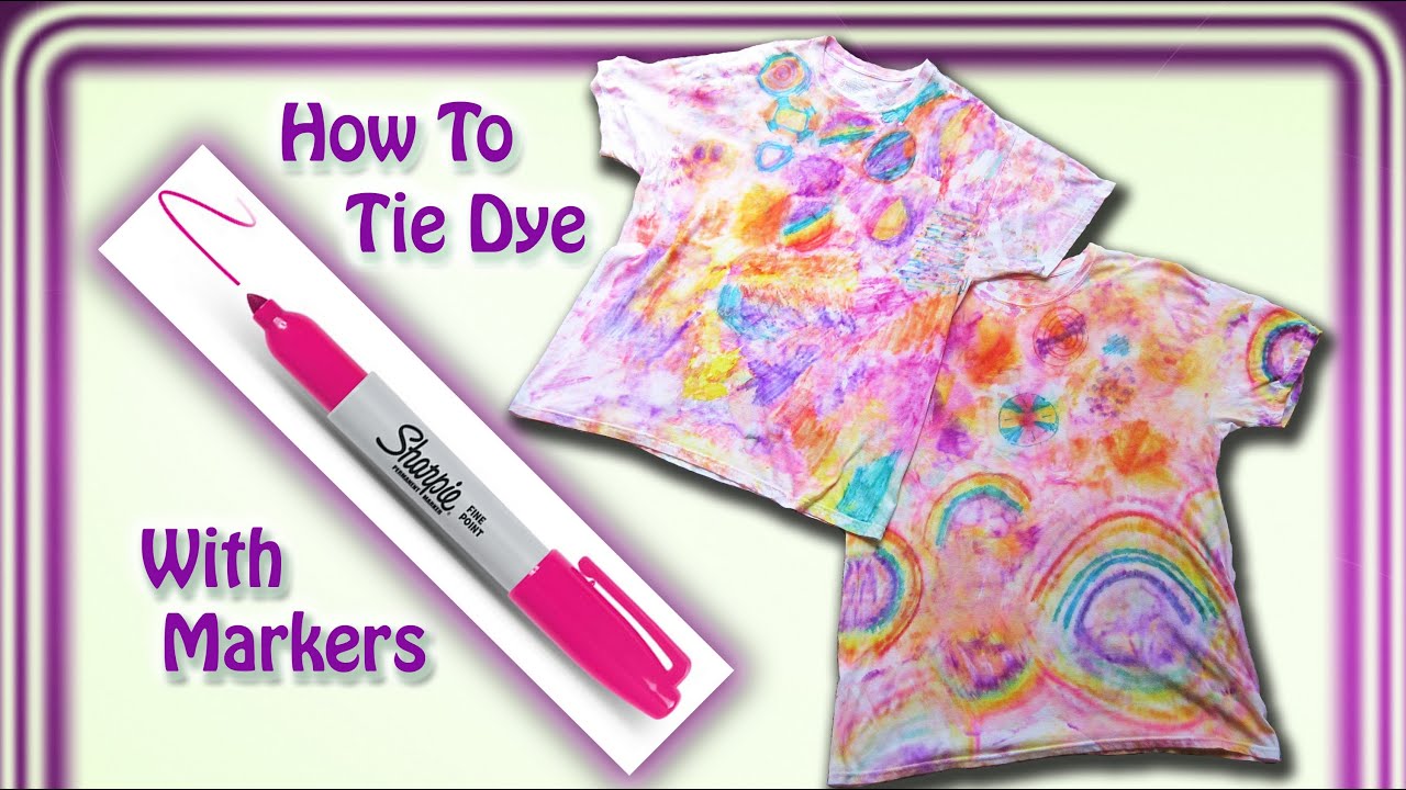 DIY Tie Dye T shirt With Sharpie Markers YouTube