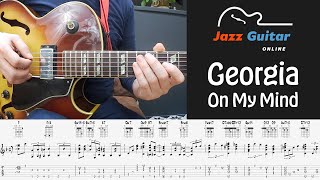 Georgia on my Mind - Jazz Guitar Chord Melody Arrangement Resimi