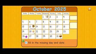 Starfall Calendars October, 26, 2025