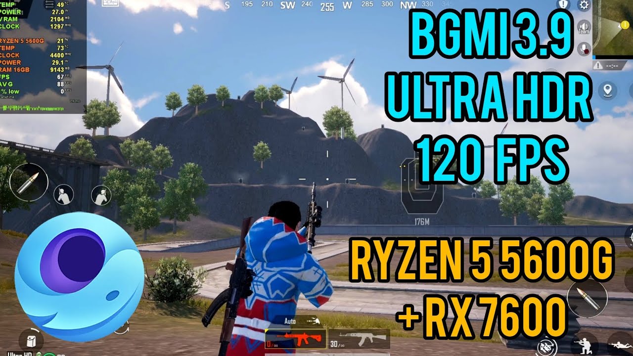BGMI GAMEPLAY TEST ULTRA HDR + 120 FPS AMD RX 7600 | SOFT GRAPHICS ...