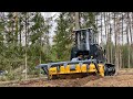 Финский Meritractor MT700 c ротоватором Mericrusher / Удаление деревьев и пней с заглублением 35 см