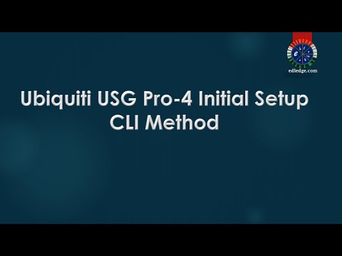 Ubiquiti USG Pro 4 Initial Setup – CLI Method