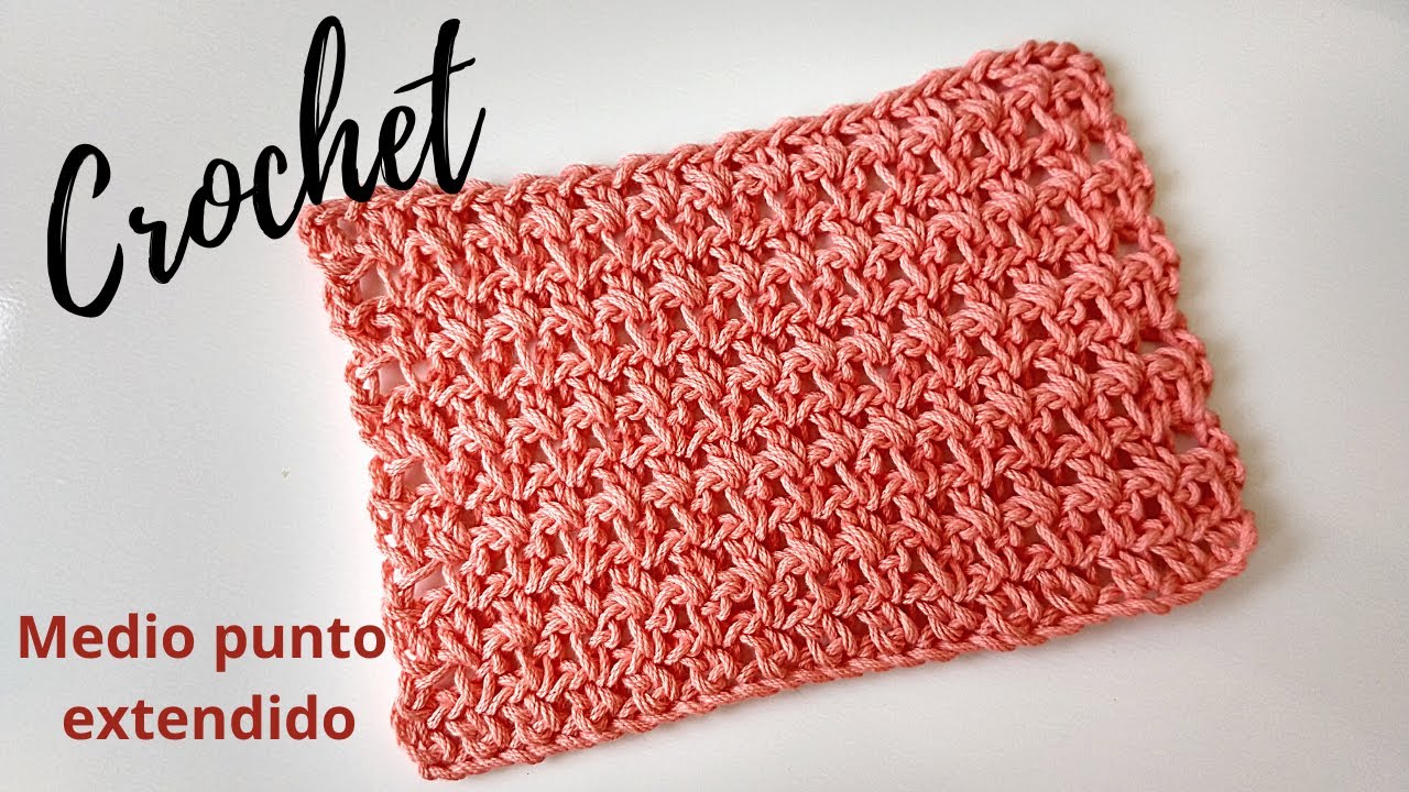 Cómo tejer a crochet medio punto extendido # 89