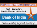 BOI Baripada Recruitment 2024 ! BOI Apply Now for Faculty and FLC Counsellor Post 