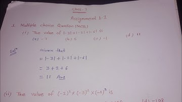 Ex 1.1 - Chapter 1 - Integers - NCERT -Maths Class 7th