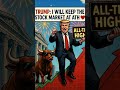 🚨 Trump Says He'll Keep Markets at All-Time Highs! #FinanceNews #Trump #MarketUpdate