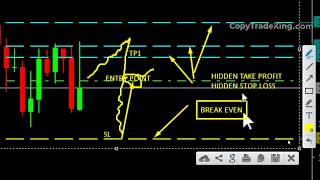 SMART TRADING PAD FOR FOREX  MT4 (With Hidden SL/TP & Break Even Mechanism)
