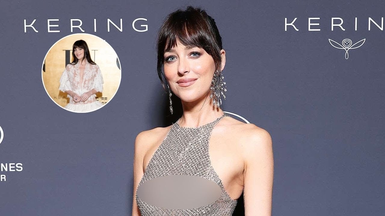 Дакота Джонсон произвела фурор в прозрачном белом кружевном платье на Международном кинофестивале...